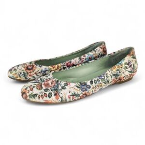 SAS women’s size 7W Floral Ballet Slip On Flats Spring Summer Italian Casual